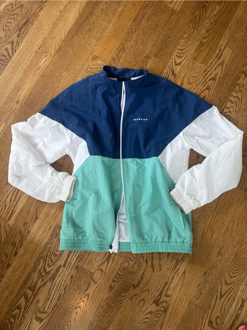 Oakley Navy & White Athletic Jacket
